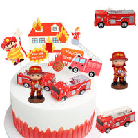 1 x RAW Customer Returns MEZHEN Fireman Cake Decoration Birthday Cake Decoration Figures Fire Engine Cake Topper Happy Birthday Children s Birthday Decoration Cake Birthday Decoration Cake Decoration Fireman Birthday Party A - RRP €15.12