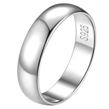 1 x RAW Customer Returns FindChic men s rings silver 925 silver rings women 5mm wedding rings brushed minimalist engagement rings partner rings for him and her polished promise ring couple fashion jewelry size 59 - RRP €26.49