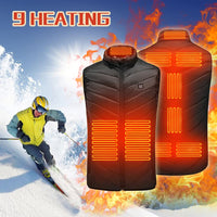 1 x RAW Customer Returns USB Heated Vest, Men s Women s Heated Jacket, Winter Heated Vest, Electric Heating Vest Adjustable Temperature, Washable Jacket for Motorcycle Work Fishing Trekking - RRP €34.38