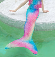 1 x RAW Customer Returns shepretty mermaid fin girls New Mermaid Tail Swimsuit for Adults and Children, M1fen, 130 - RRP €43.36