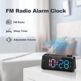 1 x RAW Customer Returns ANJANK Digital Alarm Clock with Radio, 6.5 Large Colorful Display for Kids, Teens, Day Weekend Dual Alarm, 0-100 Brightness Dimmable, Bedside Alarm Clock with USB Charging Port - RRP €26.62