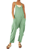 1 x Brand New T1FE 1SFE Sport Jumpsuit Harem Trousers Garden Dungarees Women s Summer Casual Work Trousers with Pockets V-Neck Summer Trousers Women Loose Thin Trousers Suit Green Size L - RRP €19.93