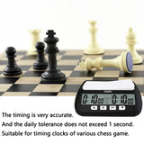 1 x RAW Customer Returns FCXJTU Chess Clock Digital Chess Timer for Board Games with Alarm, Professional Multifunctional Portable Chess Clock Timer, 2 AA Batteries Included Black  - RRP €22.18