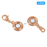 1 x RAW Customer Returns sourcing map 4pcs Magnetic Jewelry Clasps Wafer Magnetic Clasps Closures with Snap Hooks for Bracelets Necklace Jewelry Making Rose Gold  - RRP €9.56