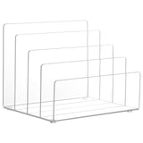 1 x RAW Customer Returns Winter Shore Acrylic Desk Organizer - 4-Piece Clear Table Organizer - Desk Organizer for Mail, Paper, Envelopes, Notebook - Office Home Organizer - RRP €21.16