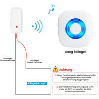 1 x RAW Customer Returns PHYSEN radio signal forwarding battery operated, doorbell and gong forwarding, radio converter for existing doorbell systems, radio gong extension set WET02 - radio converter battery receiver  - RRP €40.33