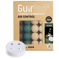 1 x RAW Customer Returns GuirLED - LED cotton balls fairy lights USB - Wireless remote control - Baby night light 2h - Dual USB 2A power supply included - 4 intensities - 24 balls 2.4m - Sauvage - RRP €44.99