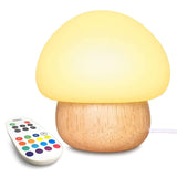 1 x RAW Customer Returns NiC IS COCNG USB mushroom lamp, children s LED night light with silicone base, bedside lamp with remote control, 4 light modes and 16 colors, soft eye protection and memory function - RRP €26.5