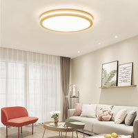 1 x RAW Customer Returns LIGKIN LED Ceiling Lamp Wood 36W Ceiling Light Round 40cm Neutral Light 4500K Diameter Modern Double Layer Kitchen Lamp Lamp Living Room for Balcony Hallway Baby Room Bedroom - RRP €48.99