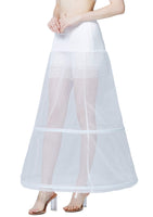 1 x RAW Customer Returns BEAUTELICATE Petticoat Underskirts Crinoline Women s Rockabilly A Line Long for Wedding Bridal Dress Evening Dress White White - 2 Hoops, 38-40  - RRP €25.2