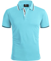 1 x RAW Customer Returns SwissWell Men s Polo Shirt Short Sleeve Breathable Golf Tennis Sport Polo Summer Leisure T-shirt - RRP €33.26