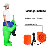 1 x RAW Customer Returns VICBAY Inflatable Costume Alien Green Funny Inflating Suit Fancy Dress Cosplay Adults Children for Halloween Cosplay Party Children  - RRP €29.99