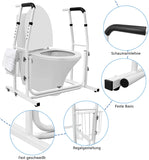 1 x RAW Customer Returns NAIZY toilet stand-up aid, height-adjustable and adjustable angle, toilet support frame with storage basket, toilet support aid, load capacity up to 200 kg - RRP €60.1