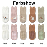 1 x RAW Customer Returns Exemaba 5 Pairs Non-slip Cotton Socks for Baby Girls Non-slip Socks, Cartoon E Hedgehog, M 1-3 Years  - RRP €24.0