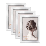 1 x RAW Customer Returns Egofine picture frames 10x15 set of 4, robust wooden composite photo frames with real glass - horizontal or vertical for wall hangings or table decoration, silver - RRP €18.99