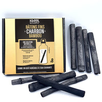 1 x RAW Customer Returns KHOOL BAMBOO Set of 8 fine bamboo charcoal sticks 1 to 2 cm diameter To clean and improve the taste of the water in your bottles and carafes - RRP €22.32