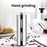 11 x Brand New Manual Coffee Grinder, Stainless Steel Coffee Grinder, Hand Coffee Grinder, Hand Crank Coffee Bean Grinder, Manual Espresso Coffee Grinder, for Outdoor Camping Office, Silver - RRP €109.89