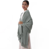 1 x RAW Customer Returns RIIQIICHY women s scarf green stole festive for evening dress pashmina scarves for women winter warm scarf shoulder scarf - RRP €23.96