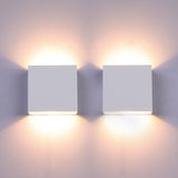 1 x RAW Customer Returns Glighone Pack of 2 10W LED Wall Lights Indoor, Alum Wall Lamp Indoors Up Down, 3 Brightness Dimmable, Modern Wall Lighting for Living Room, Bedroom, Hallway, Balcony, Stairs - White Warm White 3000K - RRP €35.78