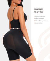 1 x RAW Customer Returns FeelinGirl Shaping Bodysuits Tummy Away Seamless Shapewear Full Body Overbust Corset Bodysuit Butt Lifter Back Support Thigh Slimmer with Adjustable Strap Black M L - RRP €37.37