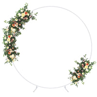 1 x RAW Customer Returns Circle Balloon Frame 2M, White Balloon Arch Metal Frame, Balloon Frame, Wedding Arch Frame, Round Balloon Arch with Base White  - RRP €37.37