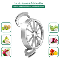 1 x RAW Customer Returns Heavy-duty apple cutter, improved version with 12 blades, stainless steel, ultra-sharp apple corer, apple splitter, separating knife for apples up to 10.2 cm in size - RRP €15.12