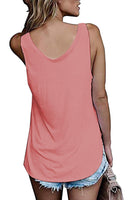 1 x Brand New FANGJIN Women s Tank Top 100 Cotton Crop Top Women s Chic and Elegant Tank Top Long Sleeve Top Summer V-Neck Tee Shirt Large Size Loose Sportswear Tunic Pink L - RRP €25.99