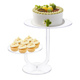 1 x RAW Customer Returns CECOLIC 2 Tier Clear Cake Stand Acrylic Cupcake Stand Cake Display Stand Dessert Pastry Holder for Wedding, Birthday, Party Decorations 10 inch  - RRP €24.99