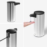 1 x RAW Customer Returns AIKE Soap Dispenser Automatic Stainless Steel with Sensor Infrared, 280ml Touchless Automatic Soap Dispenser USB Charging - RRP €35.69