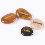 1 x RAW Customer Returns ROCKIMPACT 50 pieces stones with saying good luck engraved stones engraving inspirational stones lucky charm encouragement gratitude gift lucky stones wholesale, 50 different sayings, each 5-8 cm  - RRP €30.99