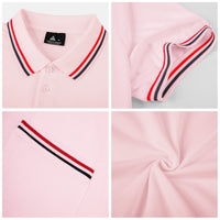 1 x Brand New JACKETOWN Polo Shirt Men s Short Sleeve Regular Polo Shirt Men Quick-Drying Casual Sport Shirt Outdoor T-Shirts with Glasses Holder Button Placket Breathable Polo Shirts 2412-Light Pink-L  - RRP €34.2