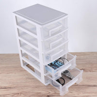 1 x RAW Customer Returns Toyvian 5 Drawer Storage Box with Transparent Drawers, Art and Craft Organization - RRP €20.4