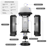 1 x RAW Customer Returns 20W Insect Killer Mosquito Lamp Electric with 9W LED Light, 4500V UV Mosquito Trap Mosquito Repellent Fly Catcher with 1.5m Cable, Fly Trap Insect Trap for Indoor Bedroom Kitchen Office - RRP €29.96