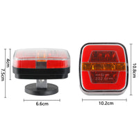 1 x RAW Customer Returns AOHEWEI Magnetic Wireless LED Trailer Tail Lights Kit 12 24V, Wireless Waterproof Dynamic Tail Lights with Magnet, ECE EMC Approved for Trailer, Truck, Caravan or Lorry - RRP €90.74