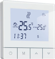 1 x RAW Customer Returns Thermostat underfloor heating water, Beok thermostat heating digital room thermostat underfloor heating programmable wall thermostat 230v, 3A TDS75-WP white - RRP €36.99