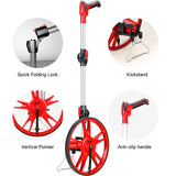 1 x RAW Customer Returns ZHJAN Foldable measuring wheel 99999.9m, distance measuring wheel with carrying bag and red flag, measuring wheel meter counter for precise measurement of lines, areas - RRP €42.11