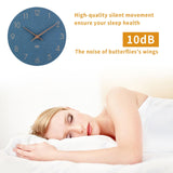 1 x RAW Customer Returns ACCSHINE Radio Controlled Wall Clock MDF Wooden Wall Clock Without Ticking Noise Silent 30cm Quartz Battery Large Wall Clock Easy to Read for Room Home Kitchen Bedroom Office School Blue  - RRP €29.99