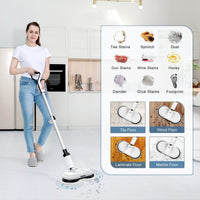 1 x RAW Customer Returns OGORI Cordless Electric Mop Floor Wiper Electric Polishing Machine with Spray Function, LED Lighting, 300ml Water Tank, Battery-Powered Mop Wipe Without Effort - RRP €104.87