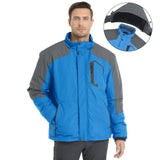 1 x RAW Customer Returns Dr.Cyril Men s Waterproof Ski Jacket Warm Winter Snow Coat Hood Windproof Raincoat L, Sky Blue  - RRP €64.7