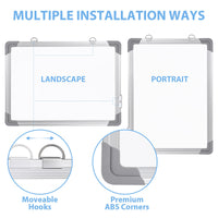 1 x RAW Customer Returns ARCOBIS Magnetic Whiteboard Small, Mini A3 Whiteboard 40x30cm Magnetic Board Wall Hanging Double-Sided Board for Planning, To Do List, Drawing, School, Home, Office Silver  - RRP €20.02