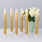 1 x RAW Customer Returns Eldnacele LED candles with timer function, flickering flame LED real wax candles with remote control, gold candles 6 pieces 2 x 25CM for Christmas decoration, room decoration, wedding and party - RRP €27.99