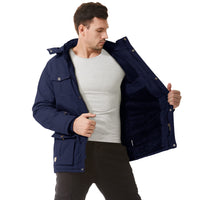 1 x Brand New Dr.Cyril Men s Warm Lined Jacket Cargo Winter Parka Military Jacket for Men Outdoor Jacket with Removable Hood Cotton Hoodies - RRP €27.6