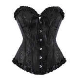 1 x RAW Customer Returns SZIVYSHI Women s Full Breast Corset Top Gothic Vintage Corsets Bustier Corset, Black, L - RRP €25.56