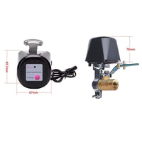 1 x RAW Customer Returns Water Gas Valve Compatible with Alexa Google Assistant, WiFi Remote Control Automation Control Valve for Gas Regulator Manipulator Valve 4 Points 1 2 - RRP €36.97