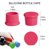 2 x Brand New TUKNN bottle stopper wine bottle caps, wine bottle beer, reusable silicone wine stopper, wine bottle caps, bottle stopper universal, silicone crown cap, 6 colors, 6 pieces - RRP €40.8