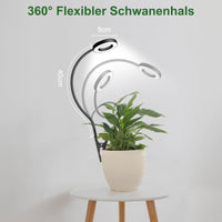 1 x RAW Customer Returns Plant lamp LED full spectrum, pot clip 6500K grow light, two installation options plant light, 3 color temperature LED grow lamp with 360 gooseneck, 6 12 16H timer, 5 brightness, 2-pack - RRP €34.27