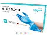 1 x RAW Customer Returns EUROPAPA 500x disposable gloves nitrile gloves powder-free examination gloves EN455 EN374 latex-free disposable gloves gloves available in sizes S, M, L XL blue, XL  - RRP €34.99