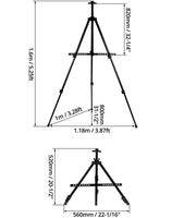 1 x RAW Customer Returns QWORK Adjustable Painting Easel, 50-160cm, Folding Tripod Easel, for Painting, Poster, with Bag - RRP €24.55