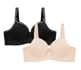 1 x RAW Customer Returns SHEKINI Women s Basic Bra Bra with Underwire Adjustable Straps Brassiere Simple Daily Non-Padded Bra 2 Pieces - RRP €25.5