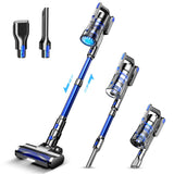 1 x RAW Customer Returns Tikom V700 Cordless Vacuum Cleaner 450W 33000pa Suction Power, 40Mins Max, 6 in 1 Cordless Vacuum Cleaner with 1.3L Dust Container, for Carpet, Pet Hair, Hard Floor, Blue - RRP €95.78